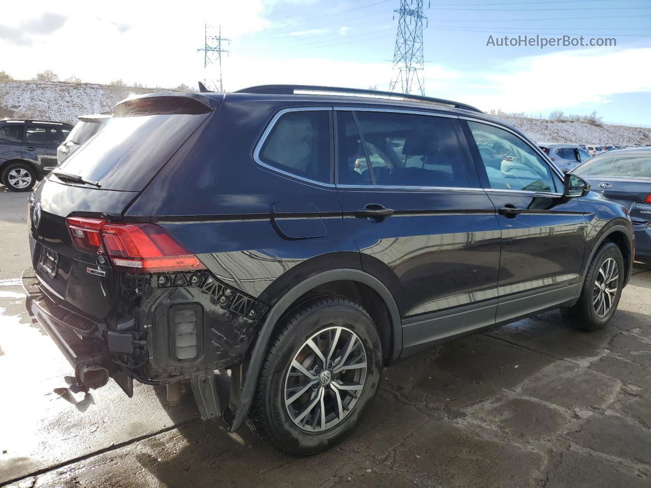 2019 Volkswagen Tiguan Se Черный vin: 3VV2B7AX3KM067023