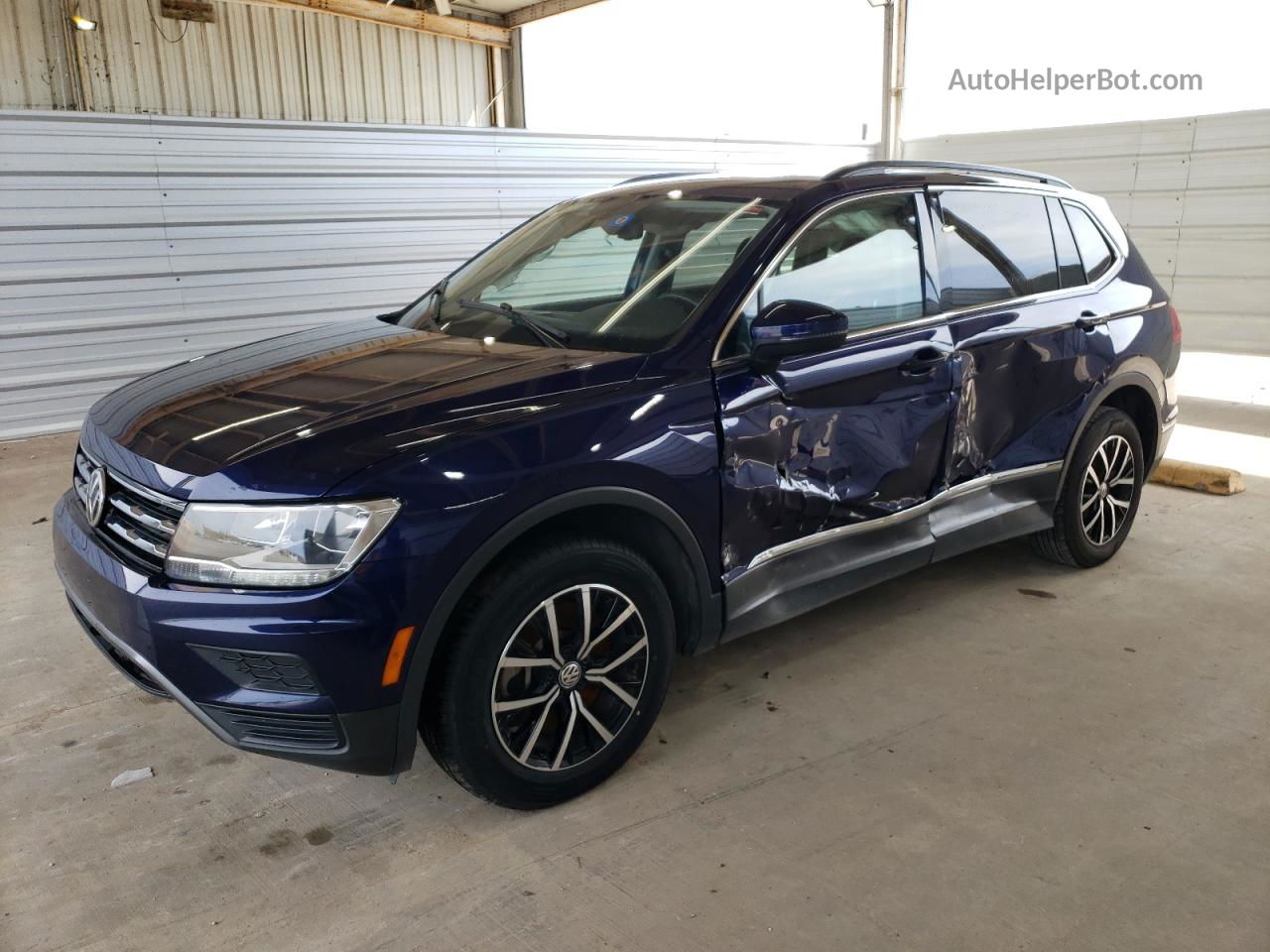 2021 Volkswagen Tiguan Se Blue vin: 3VV2B7AX3MM041783