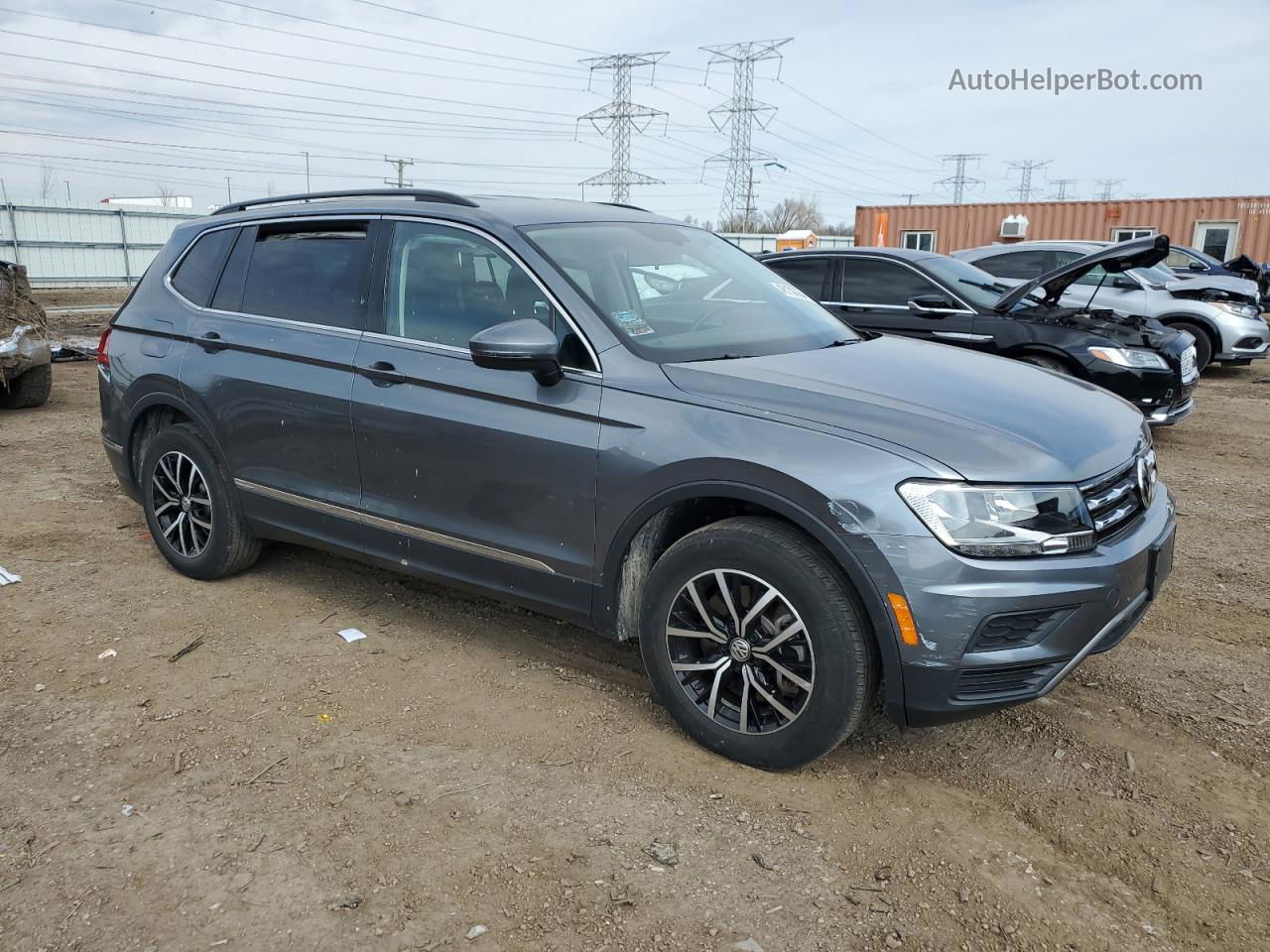 2021 Volkswagen Tiguan Se Gray vin: 3VV2B7AX3MM062987