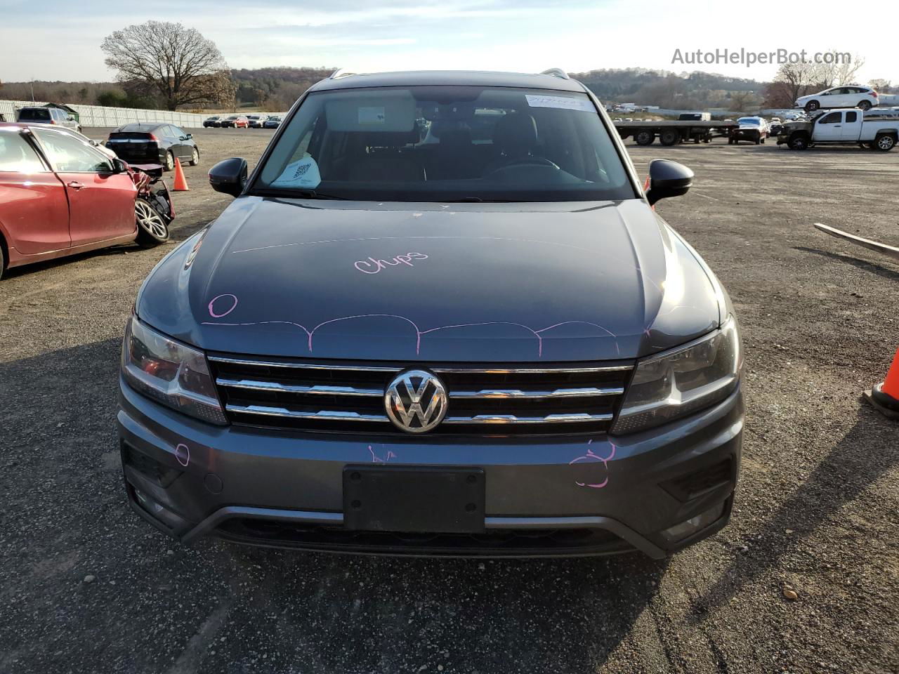 2018 Volkswagen Tiguan Se Серый vin: 3VV2B7AX4JM088400