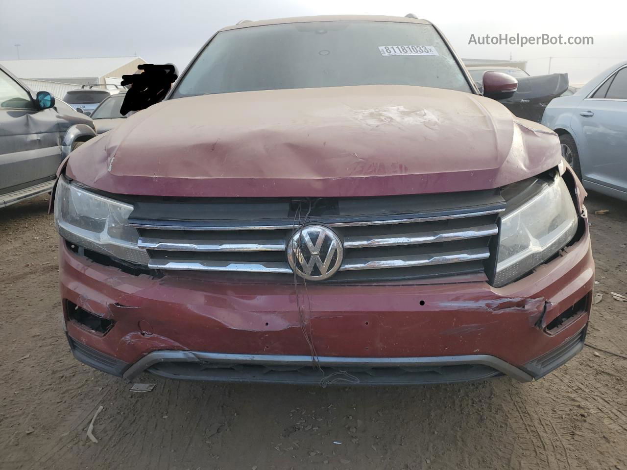 2018 Volkswagen Tiguan Se Red vin: 3VV2B7AX4JM158106