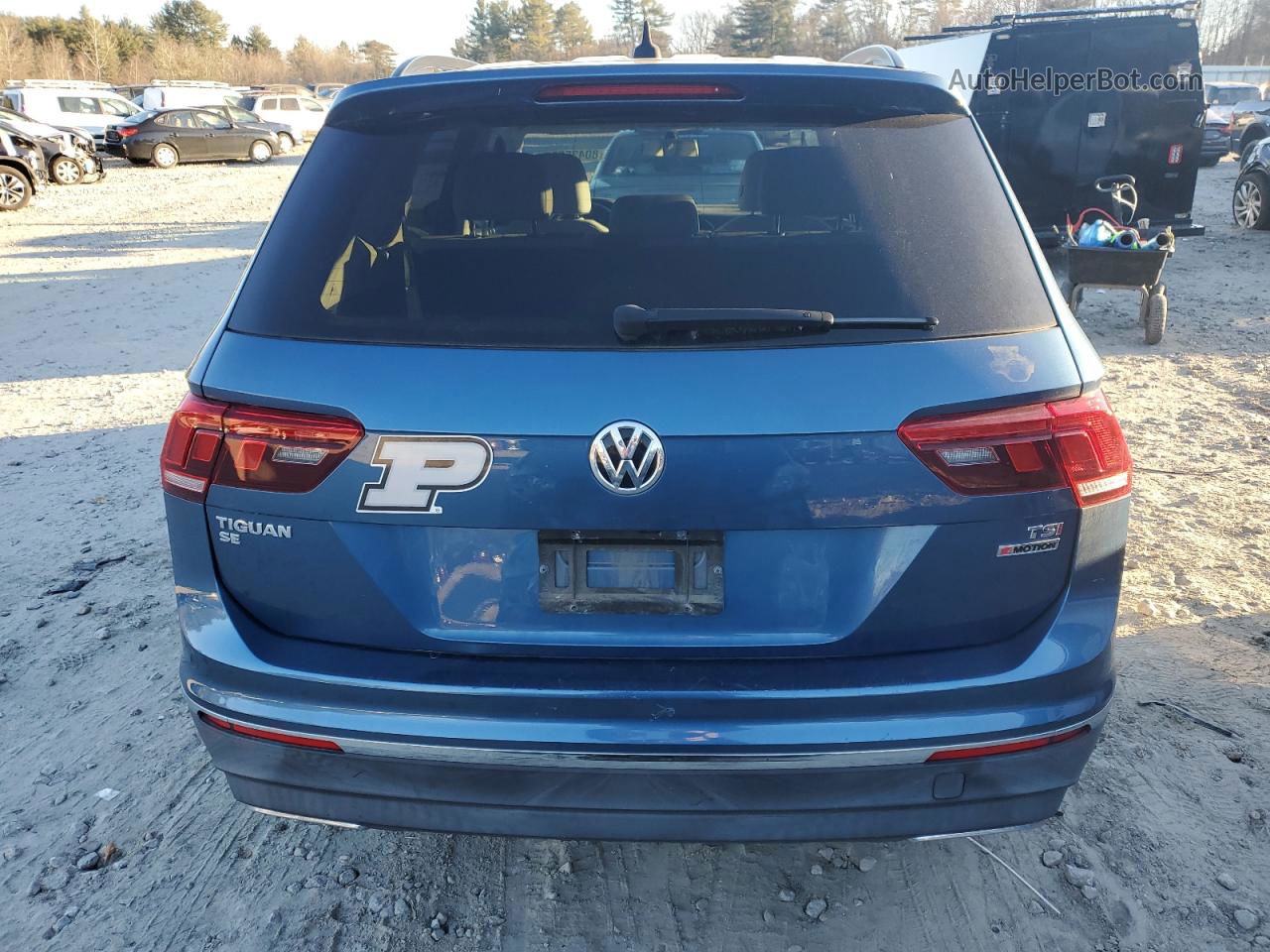 2018 Volkswagen Tiguan Se Синий vin: 3VV2B7AX4JM174659