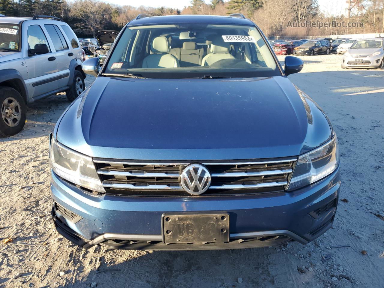 2018 Volkswagen Tiguan Se Blue vin: 3VV2B7AX4JM174659