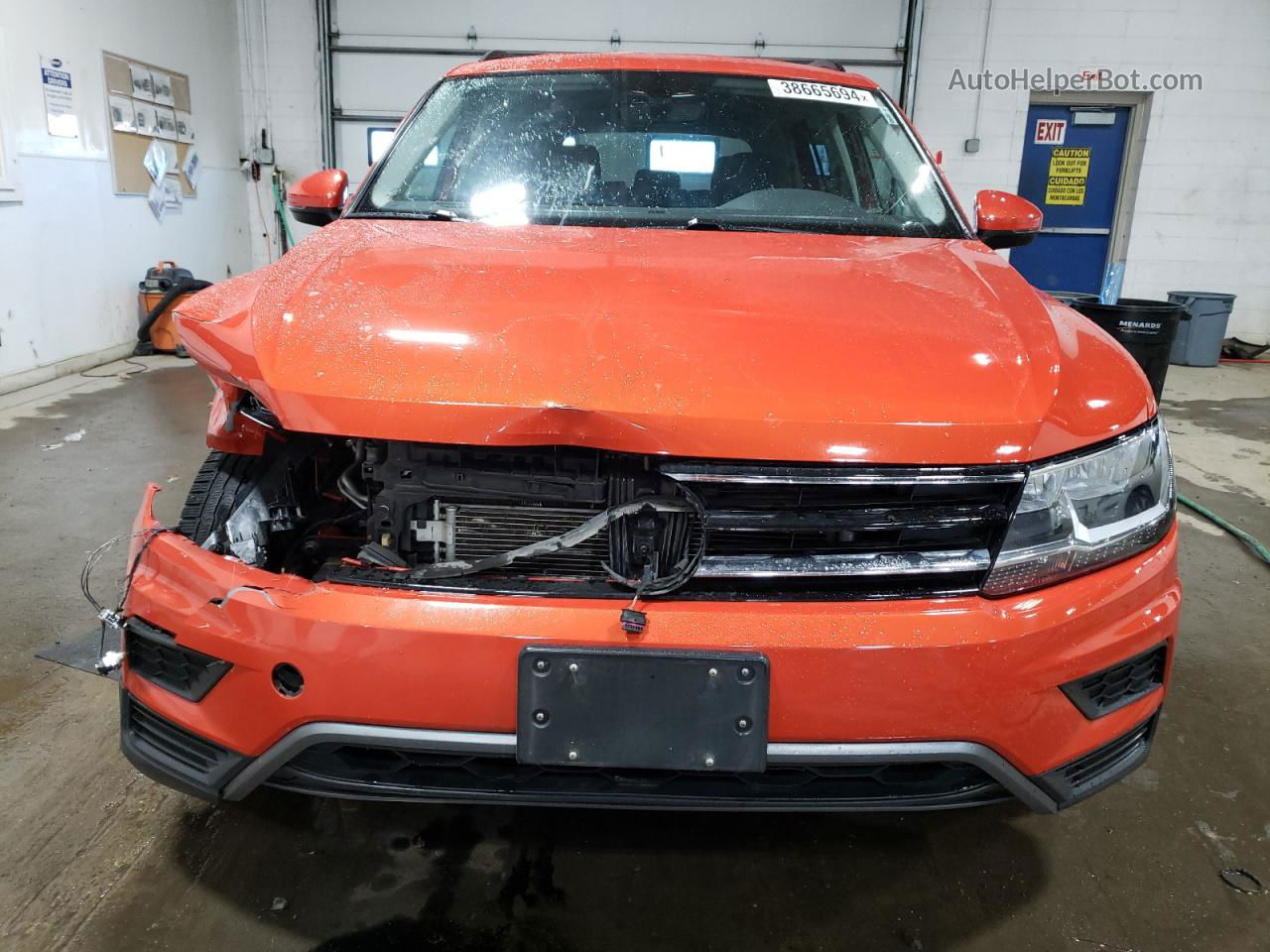 2018 Volkswagen Tiguan Se Orange vin: 3VV2B7AX4JM218417