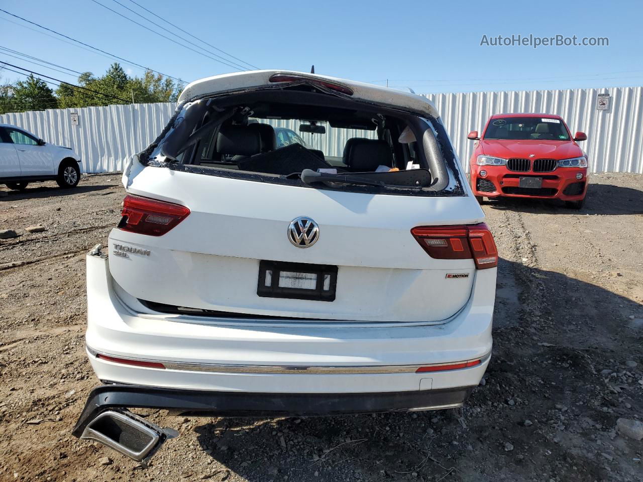 2019 Volkswagen Tiguan Se White vin: 3VV2B7AX4KM067371