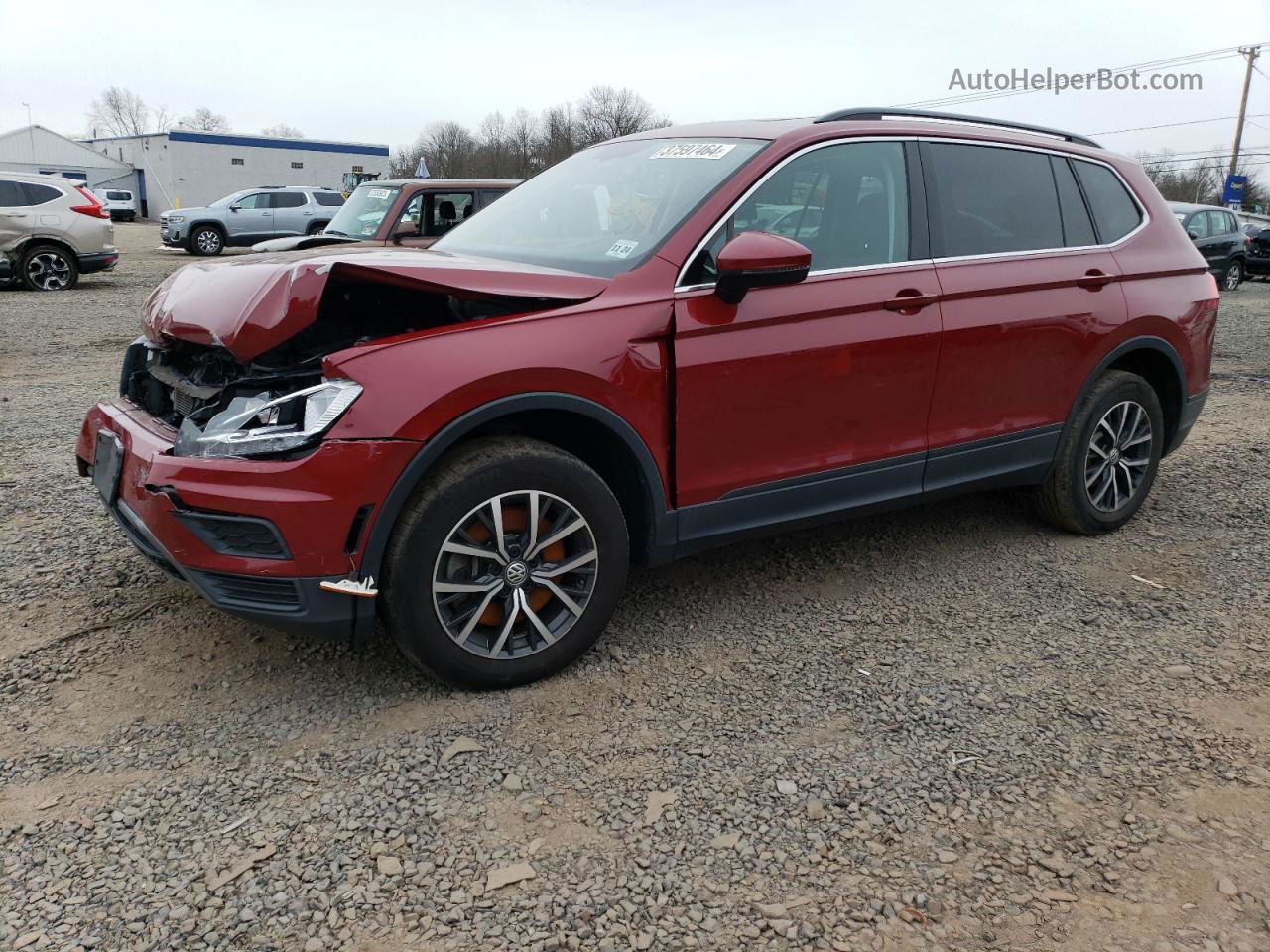 2019 Volkswagen Tiguan Se Burgundy vin: 3VV2B7AX4KM125821