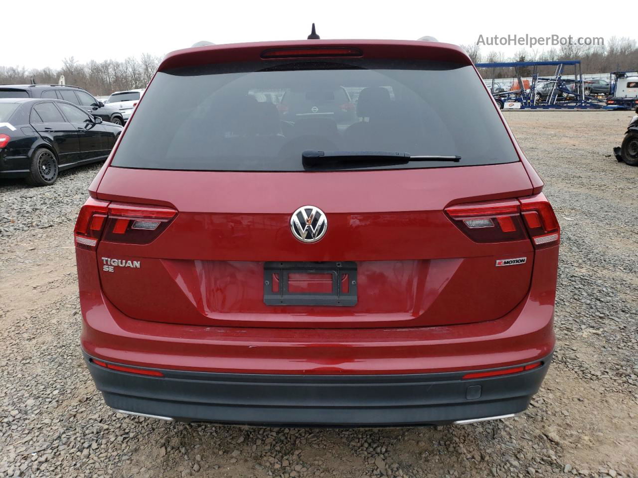 2019 Volkswagen Tiguan Se Burgundy vin: 3VV2B7AX4KM125821