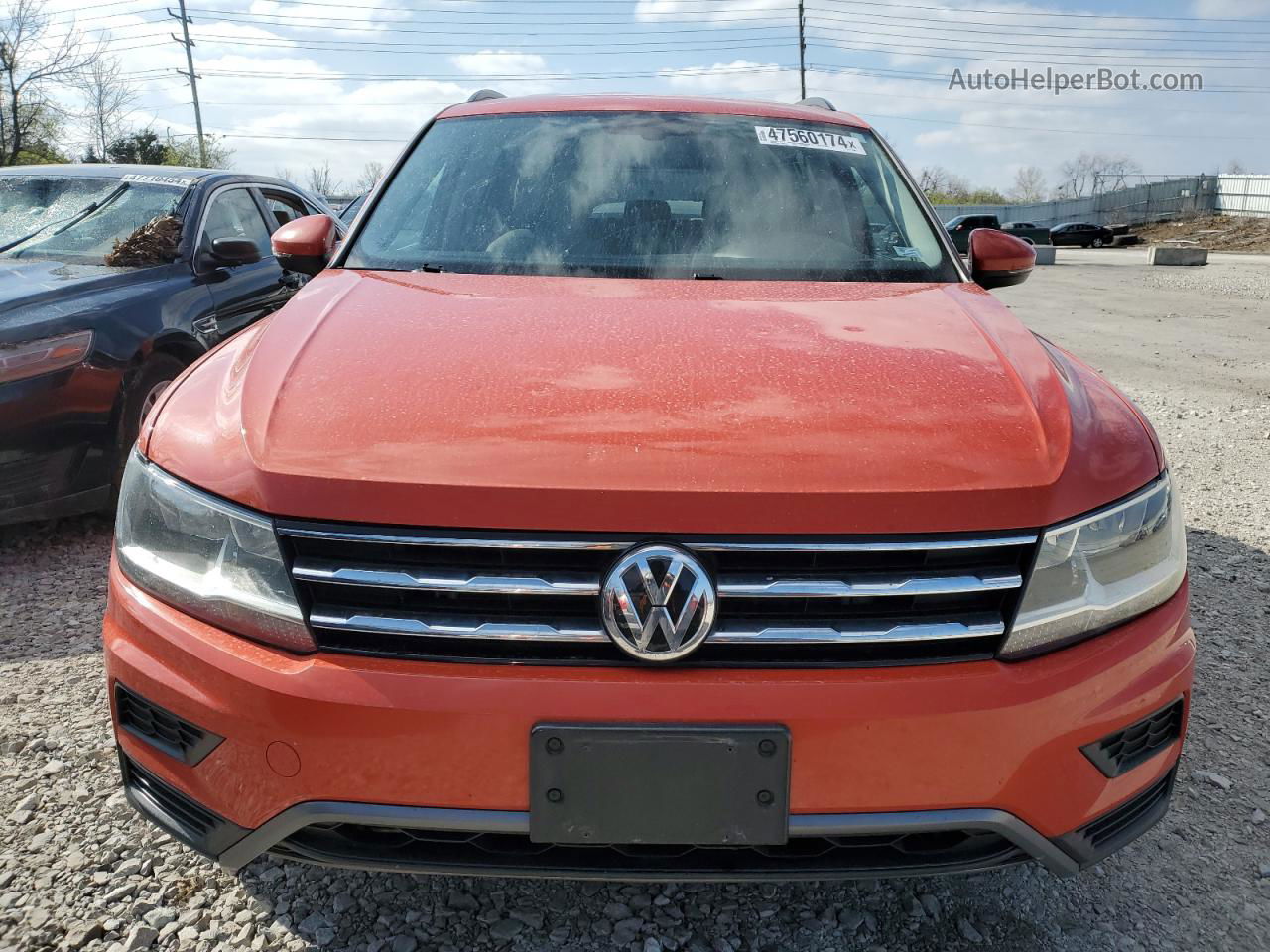 2019 Volkswagen Tiguan Se Orange vin: 3VV2B7AX4KM177644