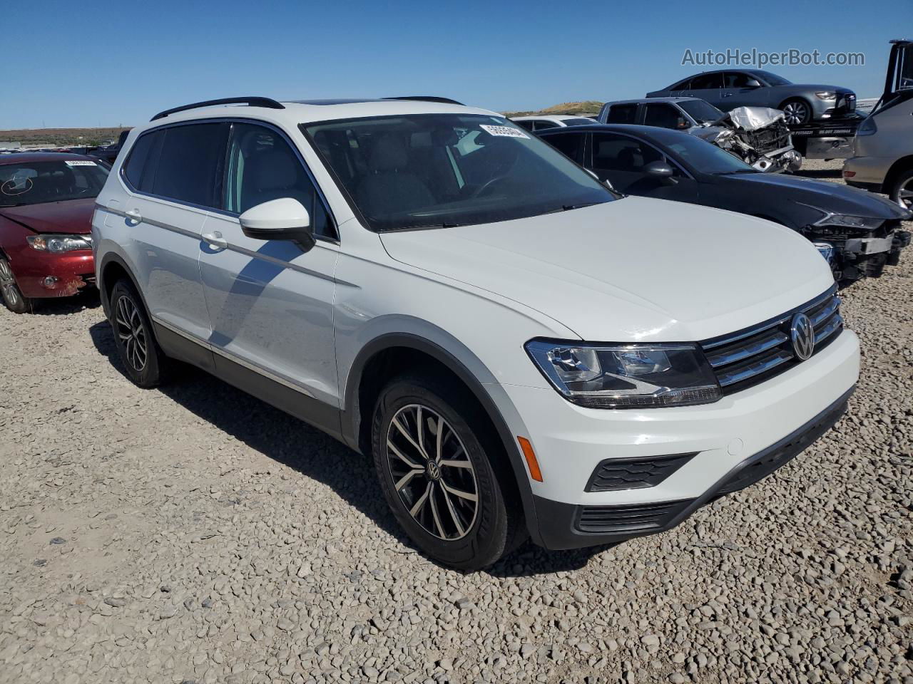 2021 Volkswagen Tiguan Se White vin: 3VV2B7AX4MM076395