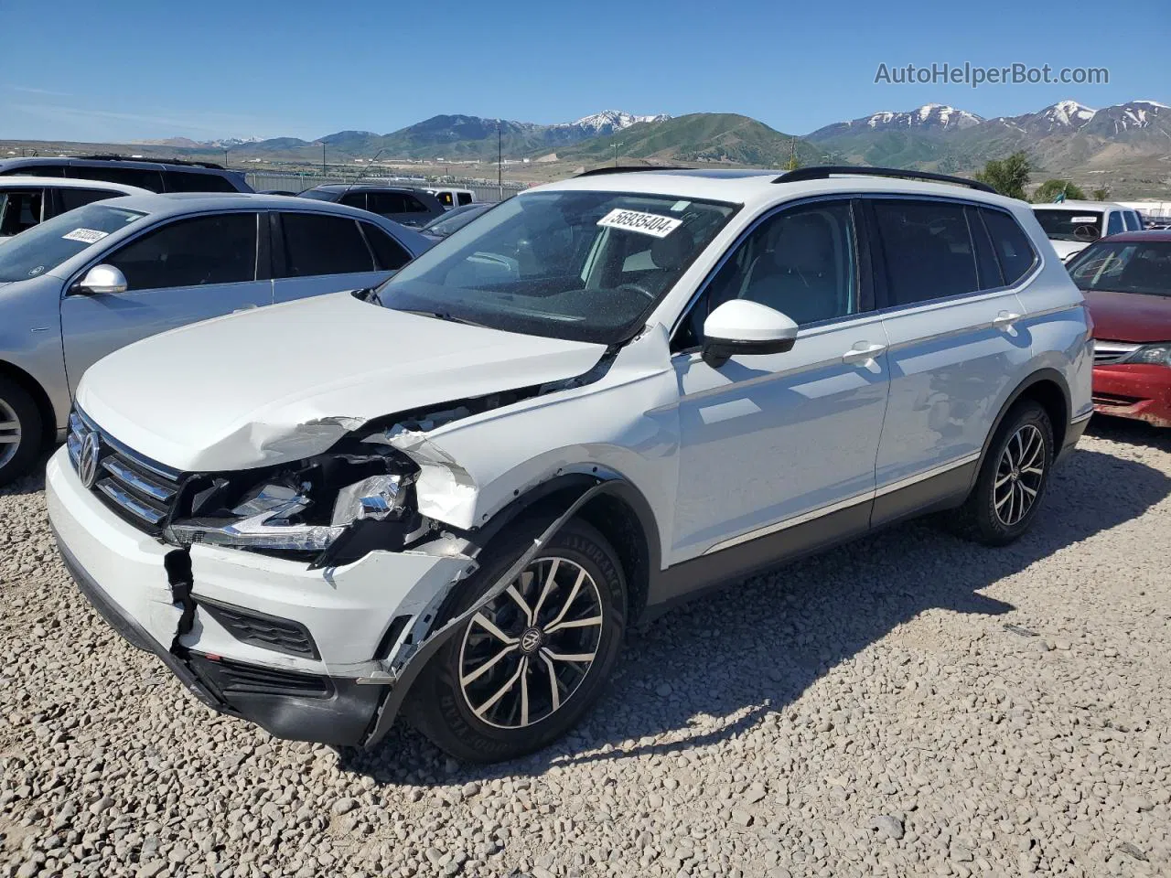 2021 Volkswagen Tiguan Se White vin: 3VV2B7AX4MM076395