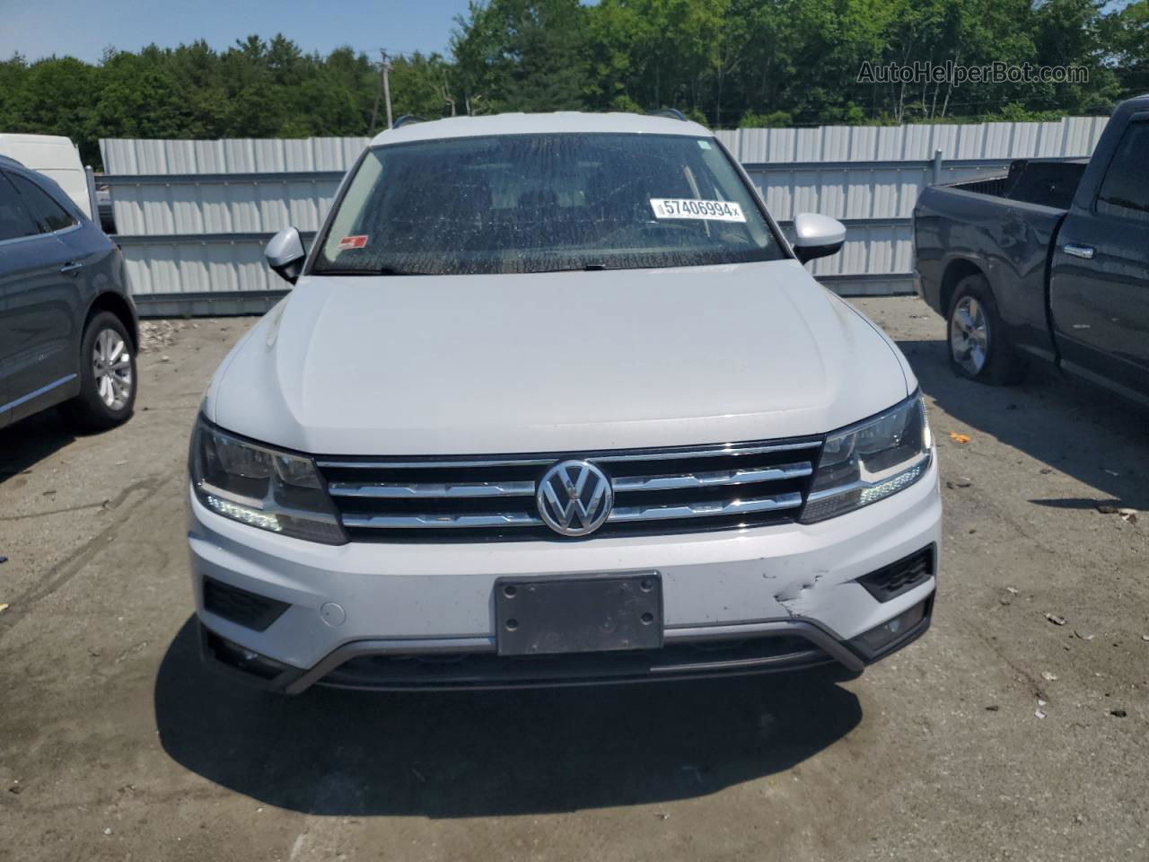 2018 Volkswagen Tiguan Se White vin: 3VV2B7AX5JM006318