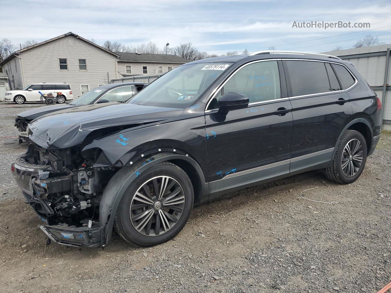 2018 Volkswagen Tiguan Se Черный vin: 3VV2B7AX5JM041960