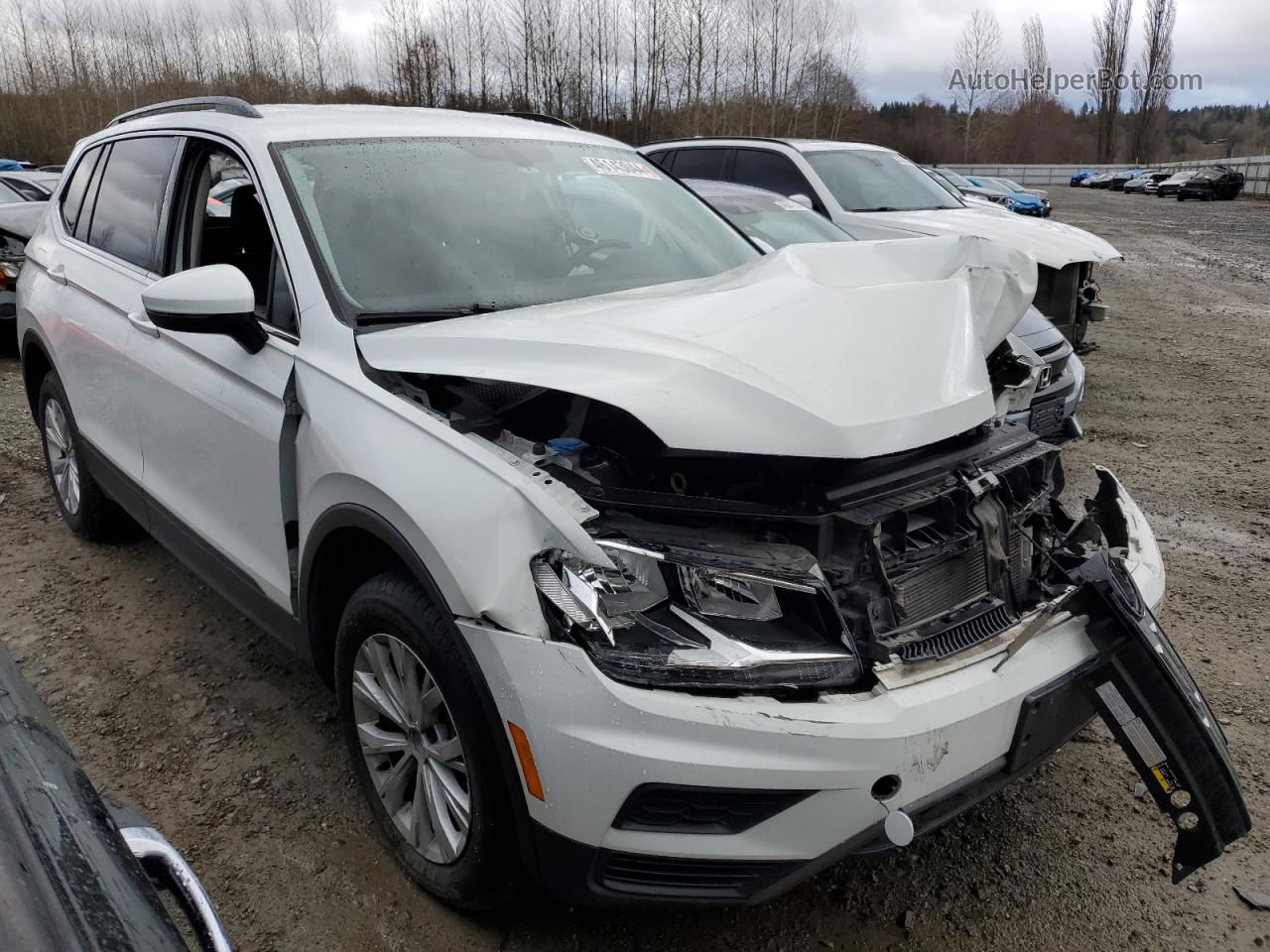 2019 Volkswagen Tiguan Se White vin: 3VV2B7AX5KM039708