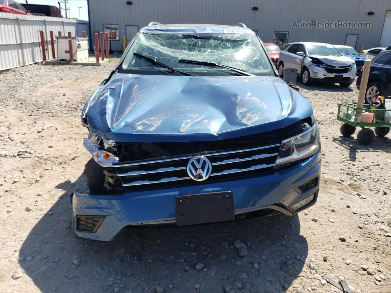 2019 Volkswagen Tiguan Se Синий vin: 3VV2B7AX5KM062874