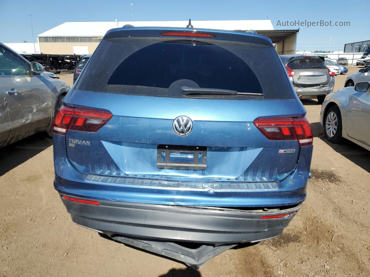 2019 Volkswagen Tiguan Se Синий vin: 3VV2B7AX5KM087970