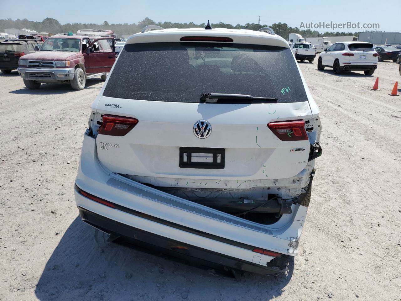 2019 Volkswagen Tiguan Se White vin: 3VV2B7AX5KM120191