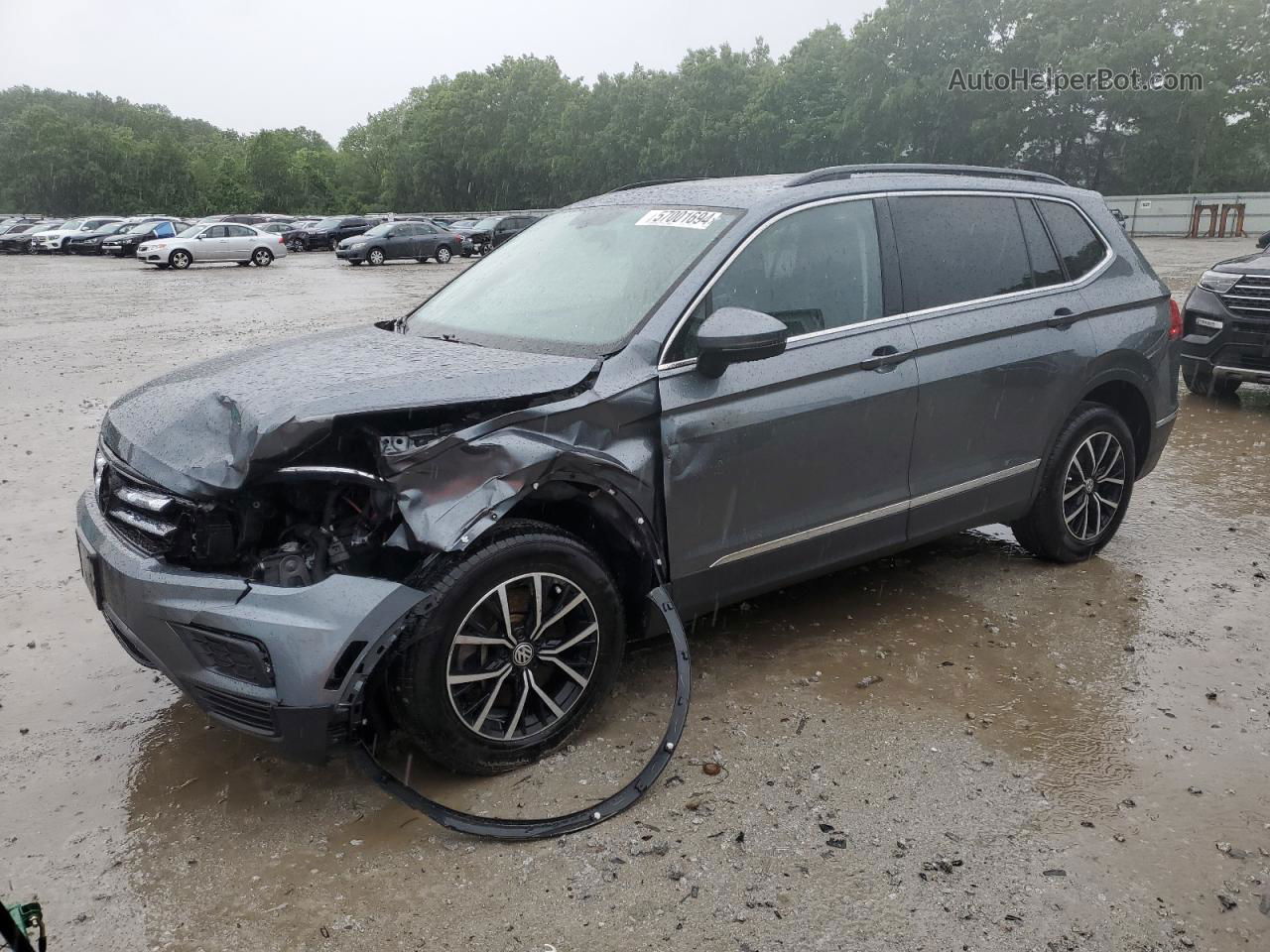 2021 Volkswagen Tiguan Se Gray vin: 3VV2B7AX5MM101871