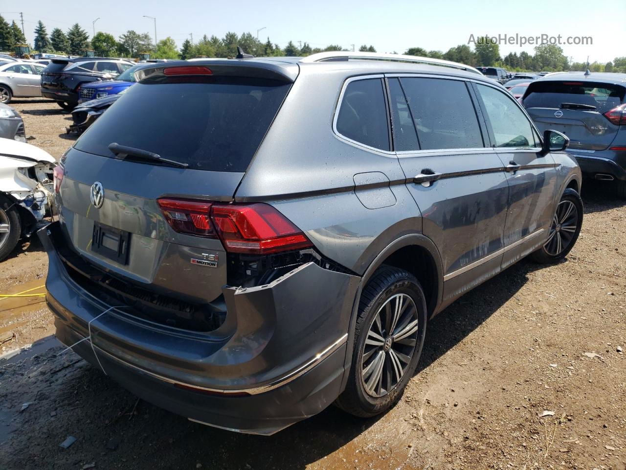 2018 Volkswagen Tiguan Se Gray vin: 3VV2B7AX6JM003928