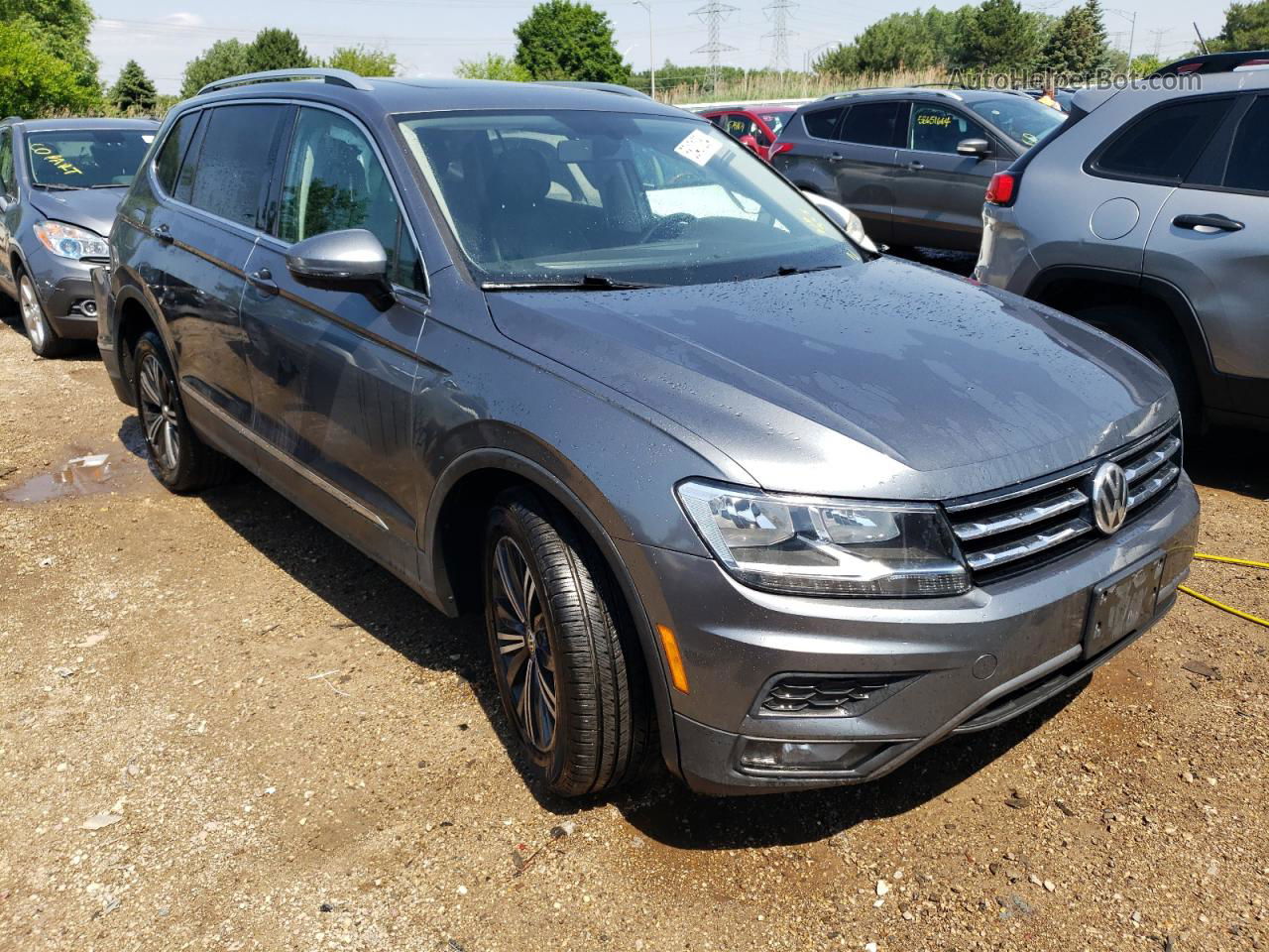 2018 Volkswagen Tiguan Se Серый vin: 3VV2B7AX6JM003928