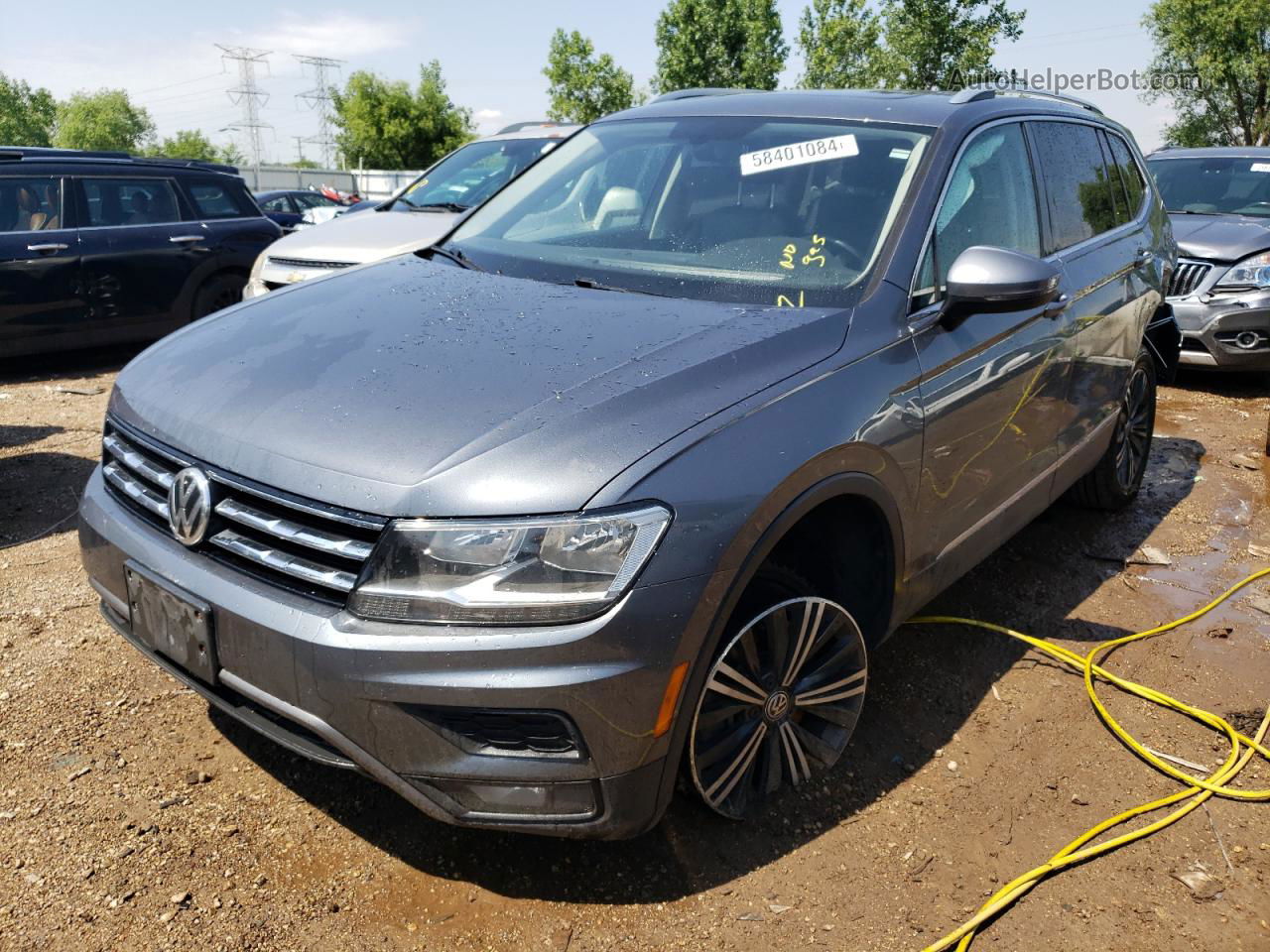 2018 Volkswagen Tiguan Se Серый vin: 3VV2B7AX6JM003928