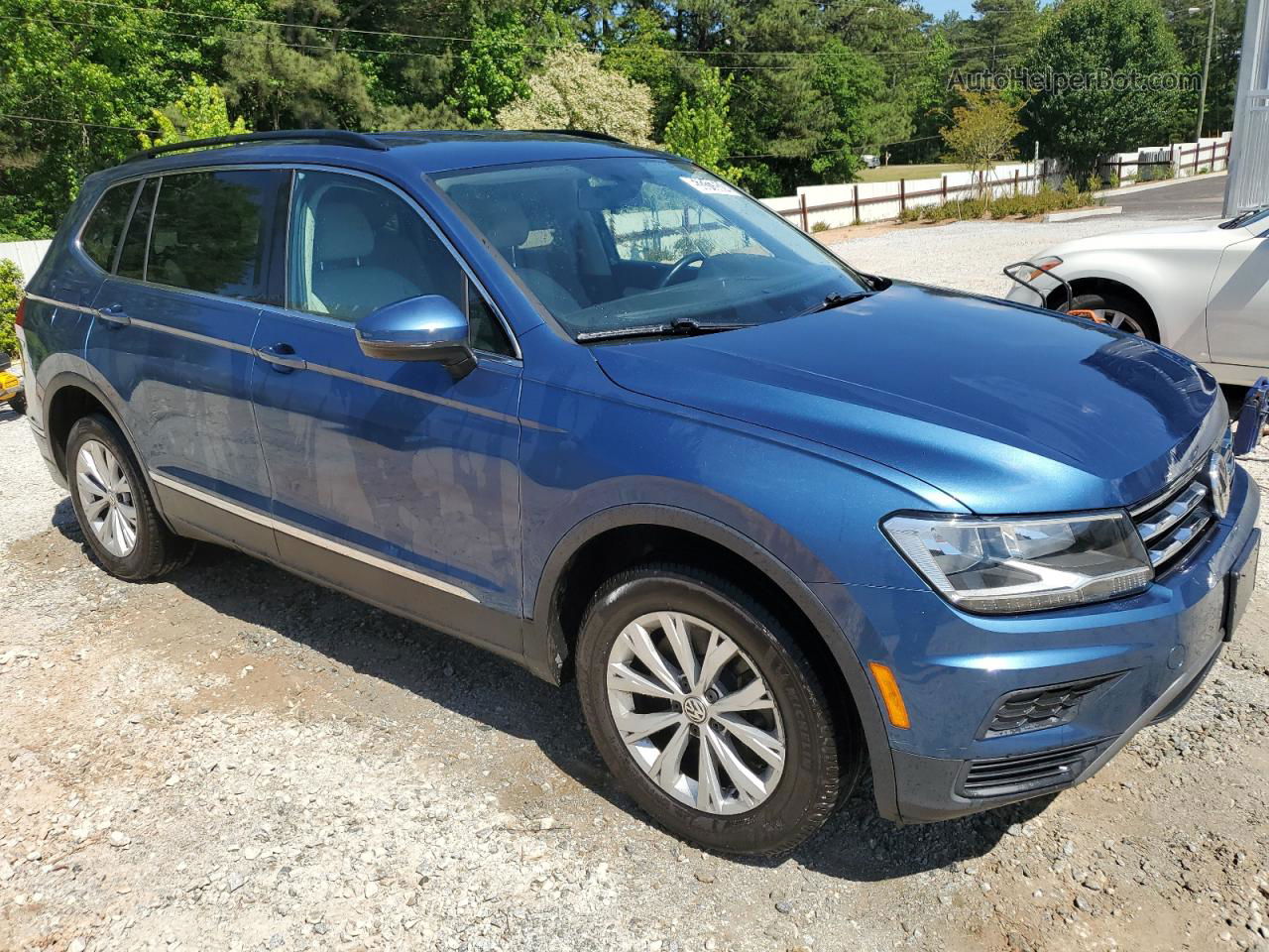 2018 Volkswagen Tiguan Se Синий vin: 3VV2B7AX6JM181841