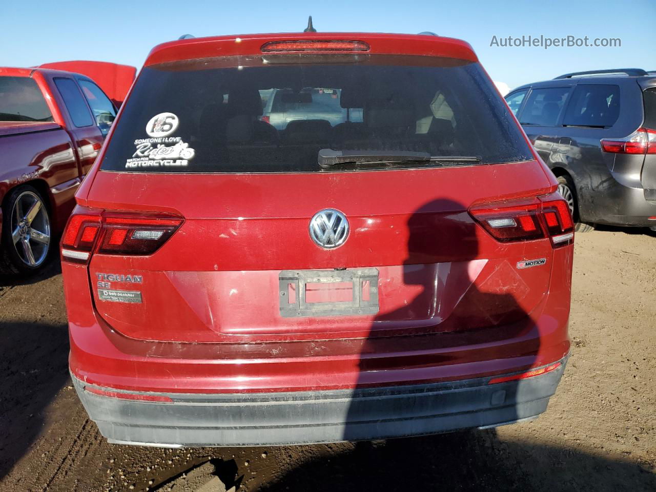 2019 Volkswagen Tiguan Se Красный vin: 3VV2B7AX6KM047106