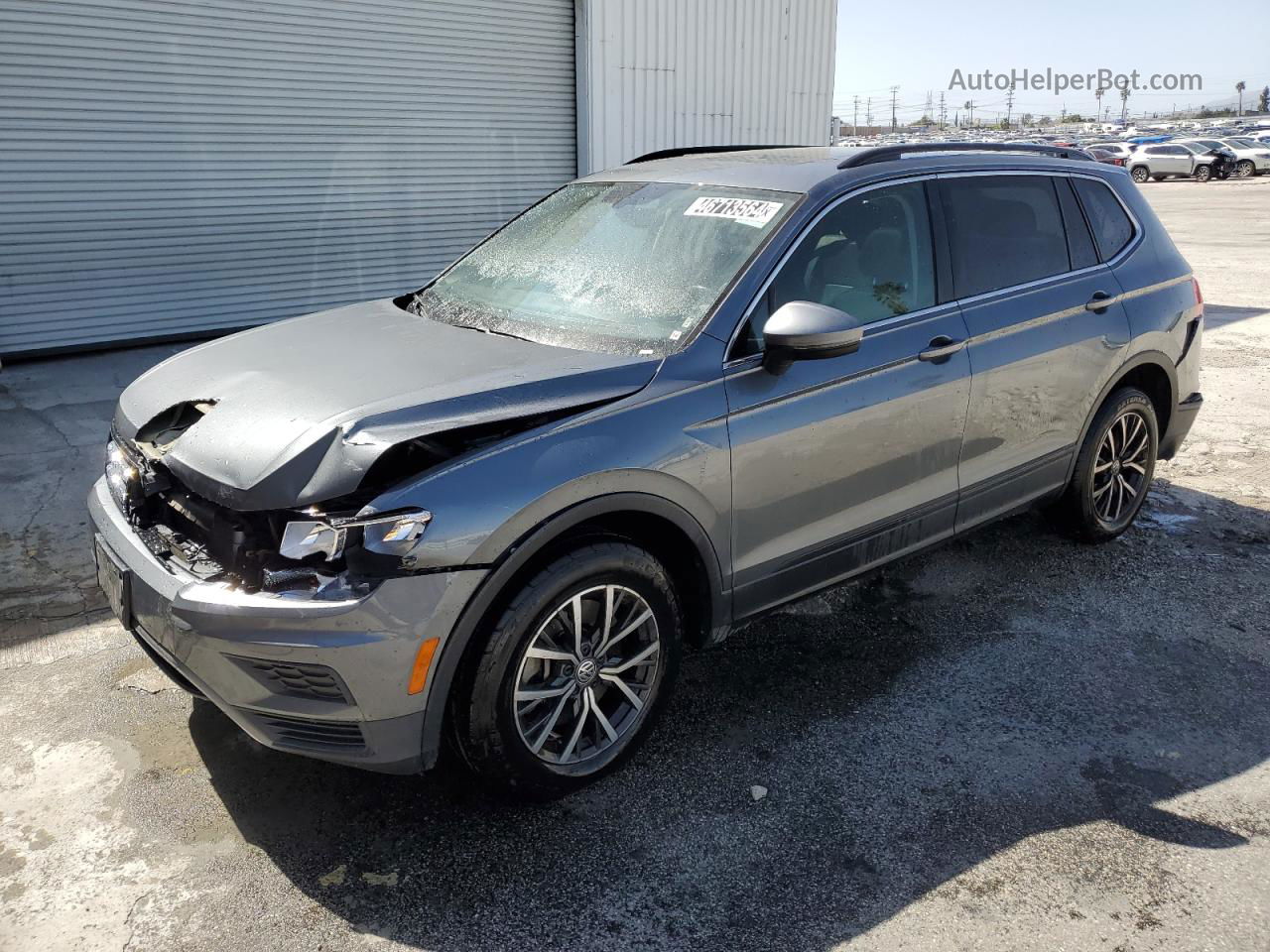 2019 Volkswagen Tiguan Se Gray vin: 3VV2B7AX6KM089288