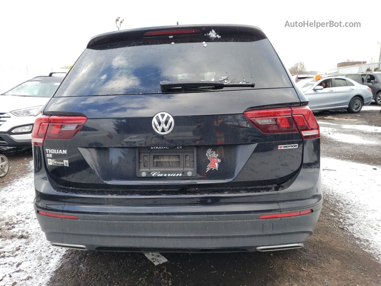 2019 Volkswagen Tiguan Se Черный vin: 3VV2B7AX6KM106297