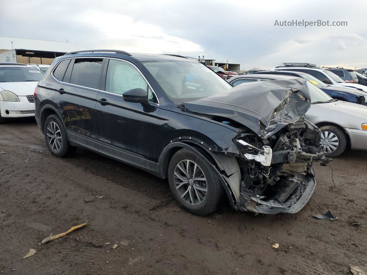 2019 Volkswagen Tiguan Se Black vin: 3VV2B7AX6KM193070