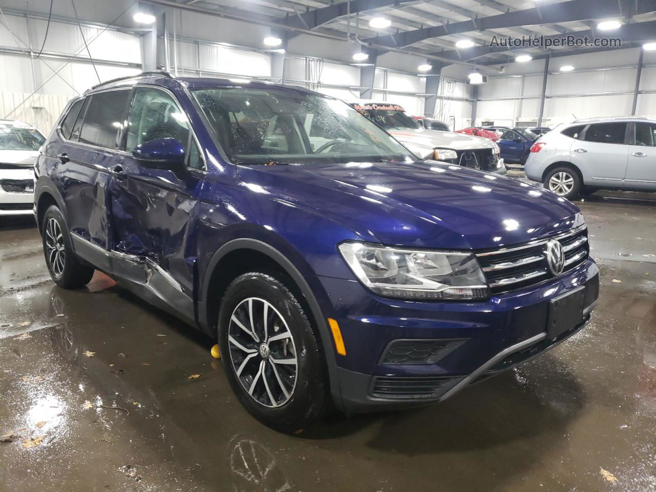 2021 Volkswagen Tiguan Se Blue vin: 3VV2B7AX6MM019437