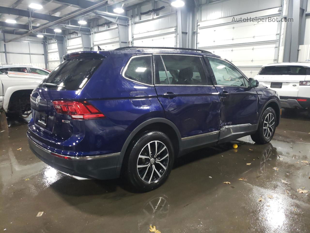 2021 Volkswagen Tiguan Se Синий vin: 3VV2B7AX6MM019437