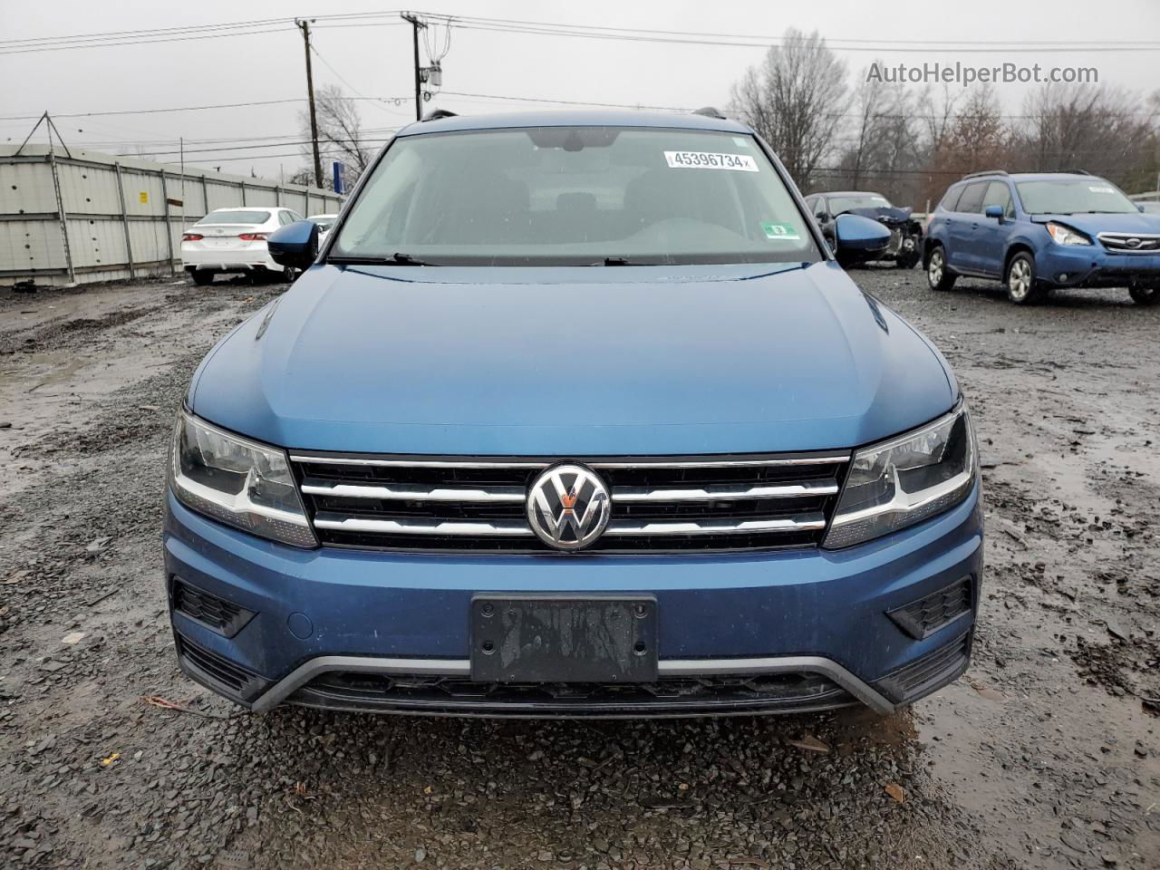 2018 Volkswagen Tiguan Se Синий vin: 3VV2B7AX7JM114360