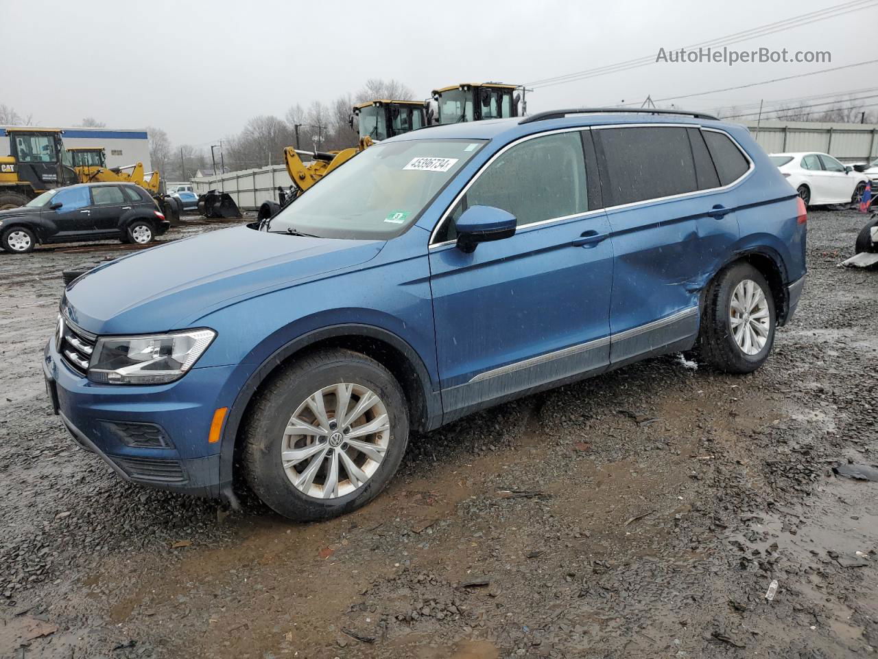 2018 Volkswagen Tiguan Se Синий vin: 3VV2B7AX7JM114360