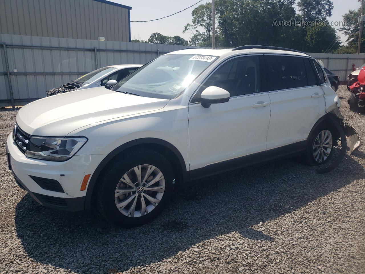 2018 Volkswagen Tiguan Se White vin: 3VV2B7AX7JM153966