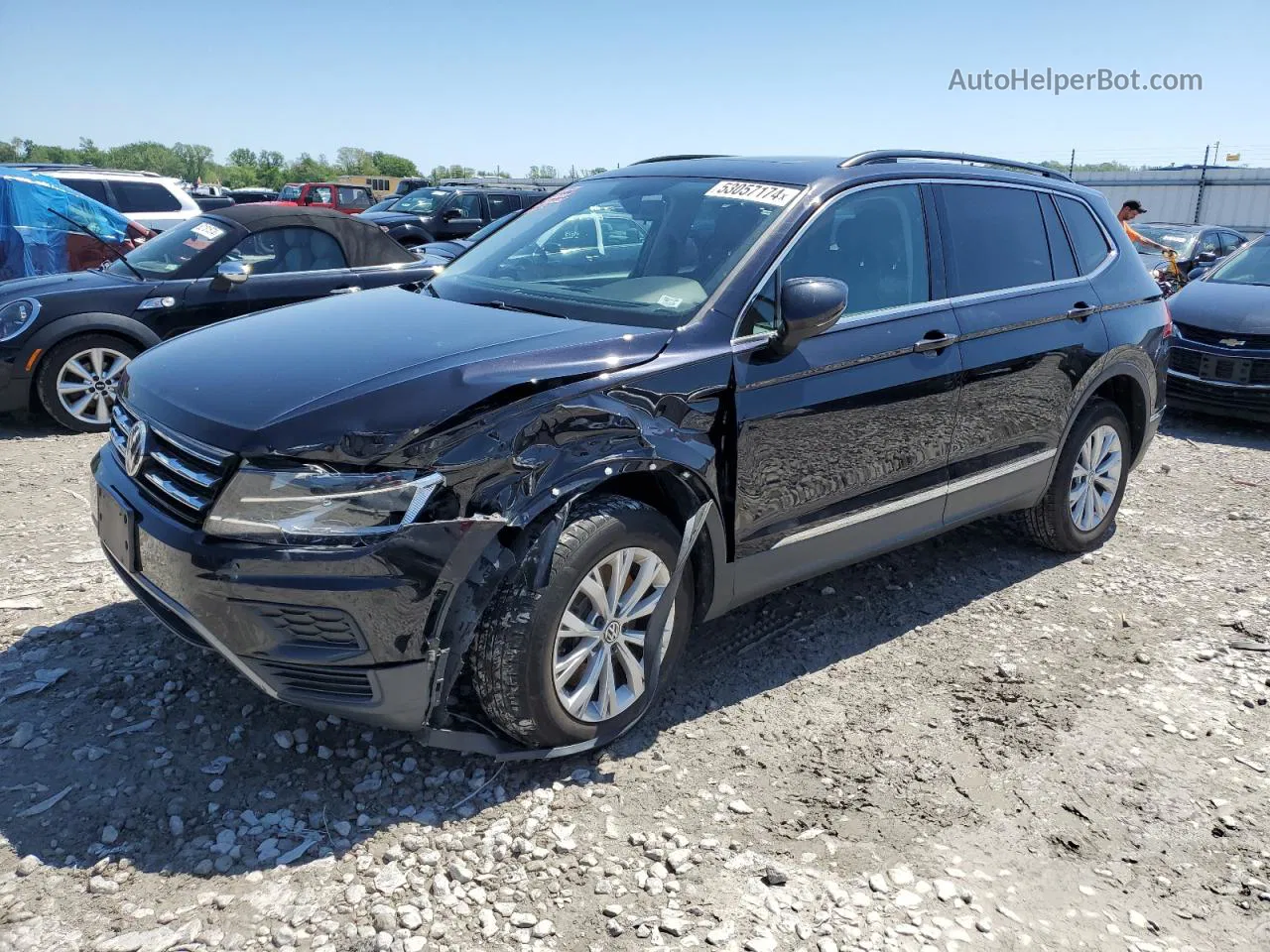 2018 Volkswagen Tiguan Se Black vin: 3VV2B7AX7JM188135