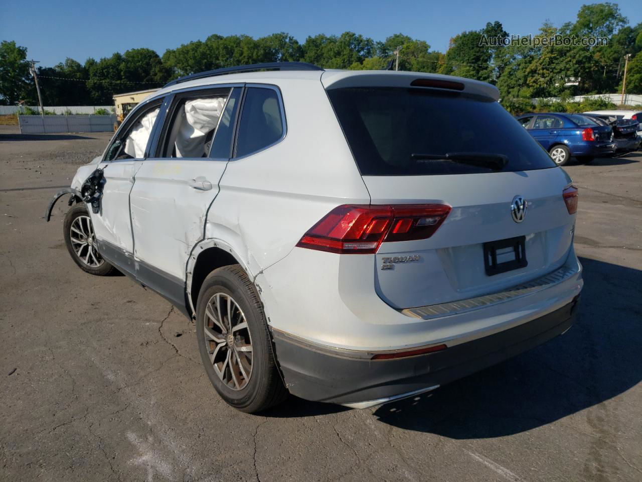 2018 Volkswagen Tiguan Se White vin: 3VV2B7AX7JM217133