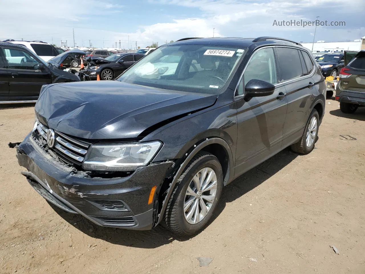 2019 Volkswagen Tiguan Se Угольный vin: 3VV2B7AX7KM030380