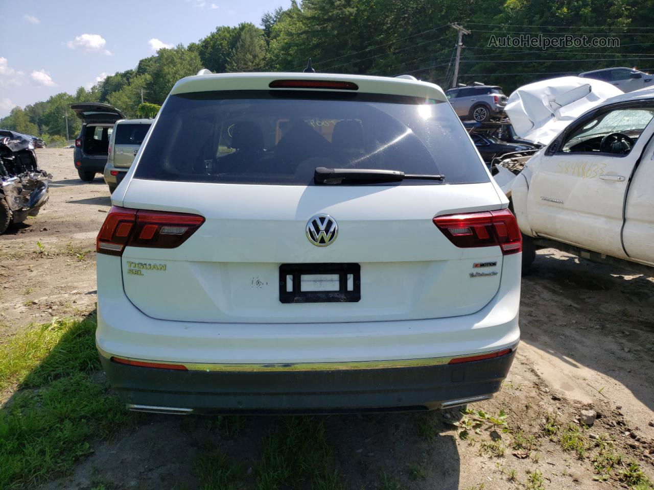 2019 Volkswagen Tiguan Se White vin: 3VV2B7AX7KM052508