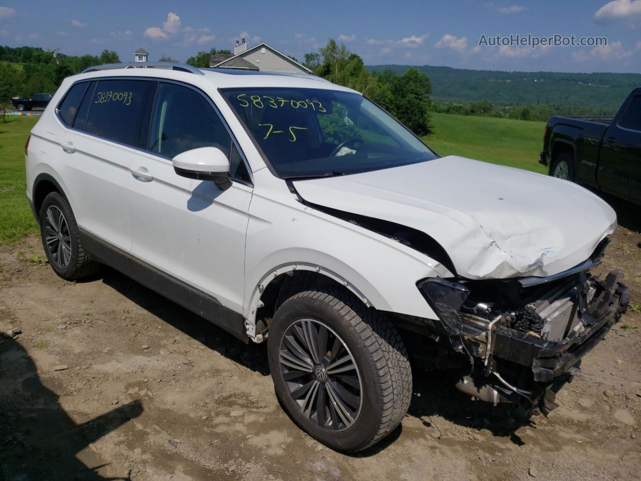 2019 Volkswagen Tiguan Se Белый vin: 3VV2B7AX7KM052508