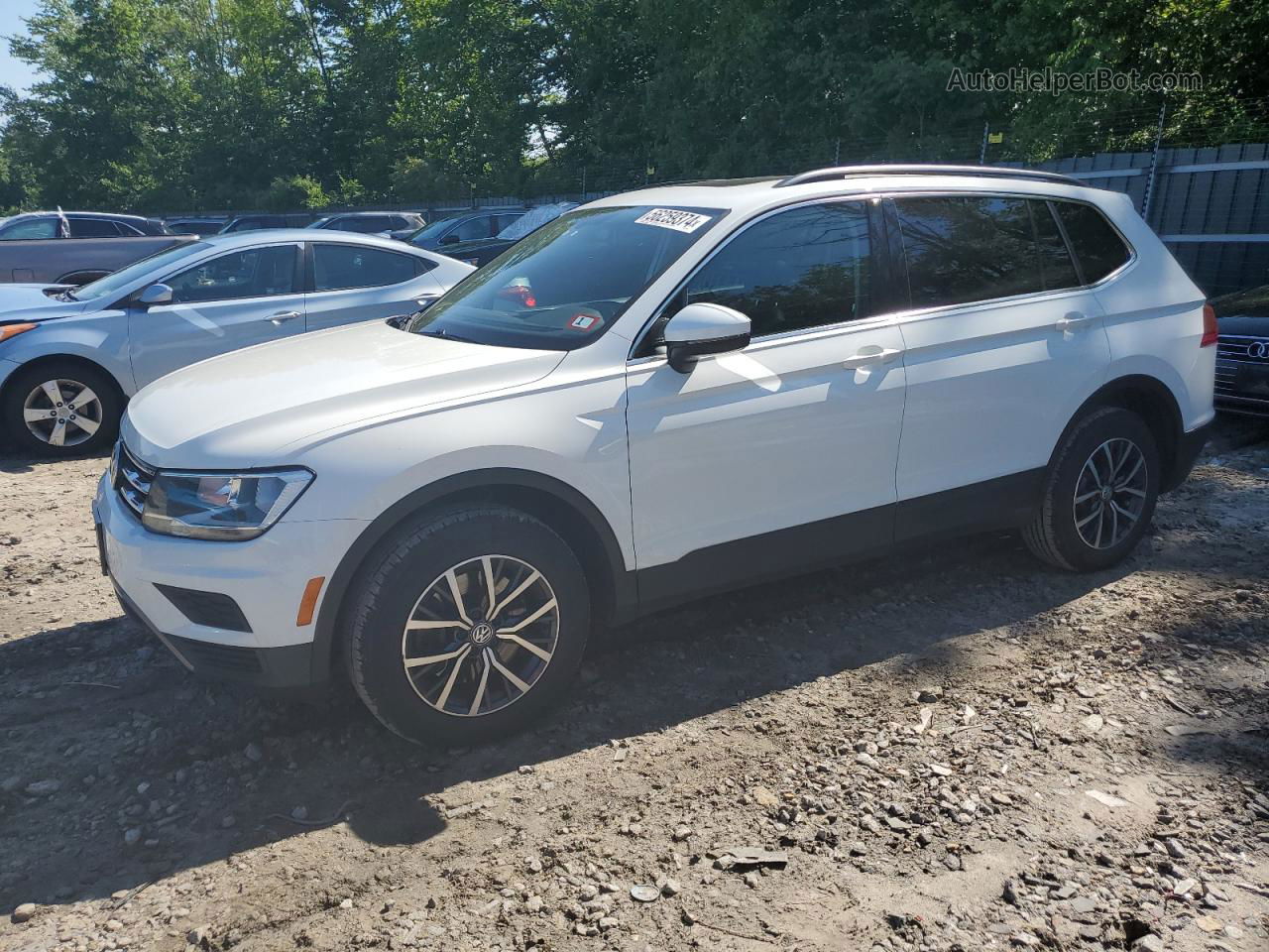 2019 Volkswagen Tiguan Se White vin: 3VV2B7AX7KM101397