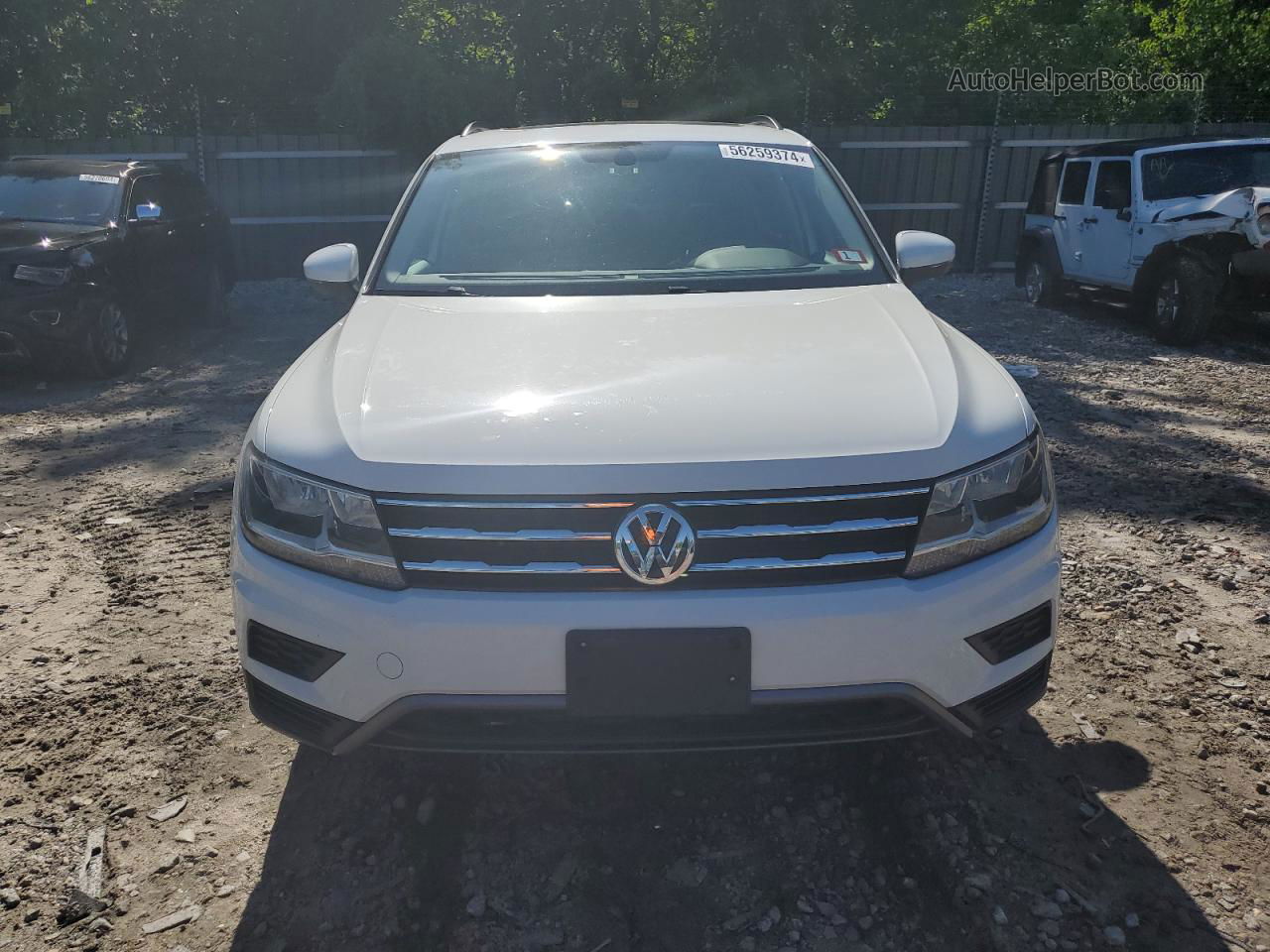 2019 Volkswagen Tiguan Se Белый vin: 3VV2B7AX7KM101397