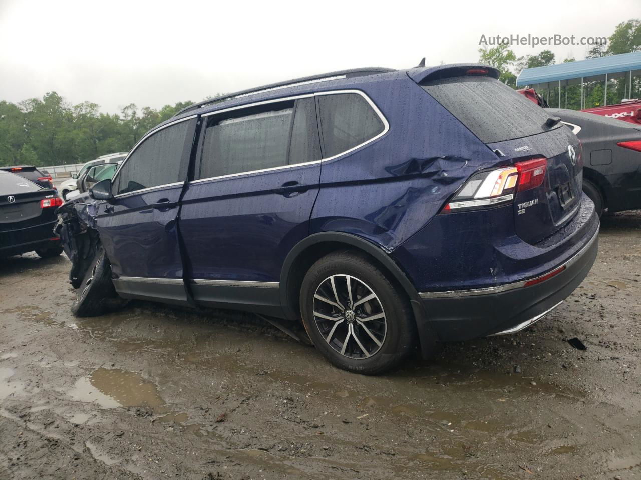 2021 Volkswagen Tiguan Se Синий vin: 3VV2B7AX7MM027028