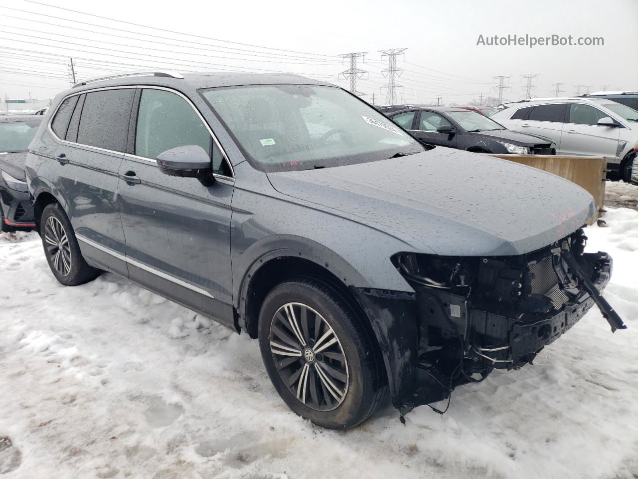 2018 Volkswagen Tiguan Se Gray vin: 3VV2B7AX8JM142460