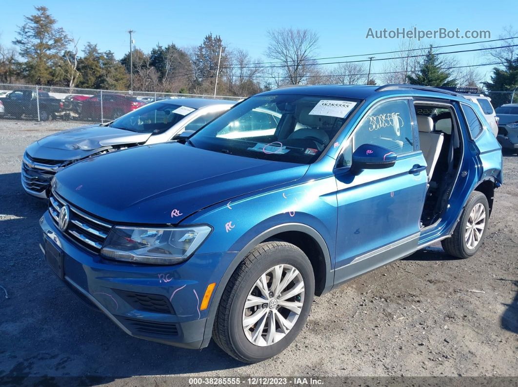 2018 Volkswagen Tiguan 2.0t Se/2.0t Sel Blue vin: 3VV2B7AX8JM164149