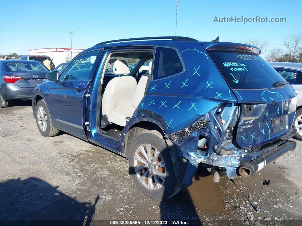 2018 Volkswagen Tiguan 2.0t Se/2.0t Sel Blue vin: 3VV2B7AX8JM164149