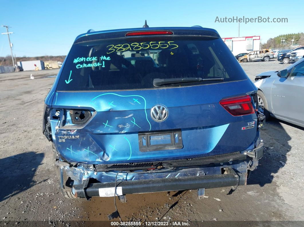 2018 Volkswagen Tiguan 2.0t Se/2.0t Sel Blue vin: 3VV2B7AX8JM164149