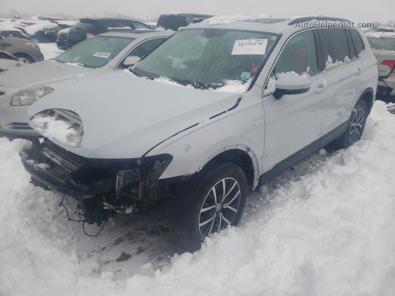 2019 Volkswagen Tiguan Se Gray vin: 3VV2B7AX8KM009778