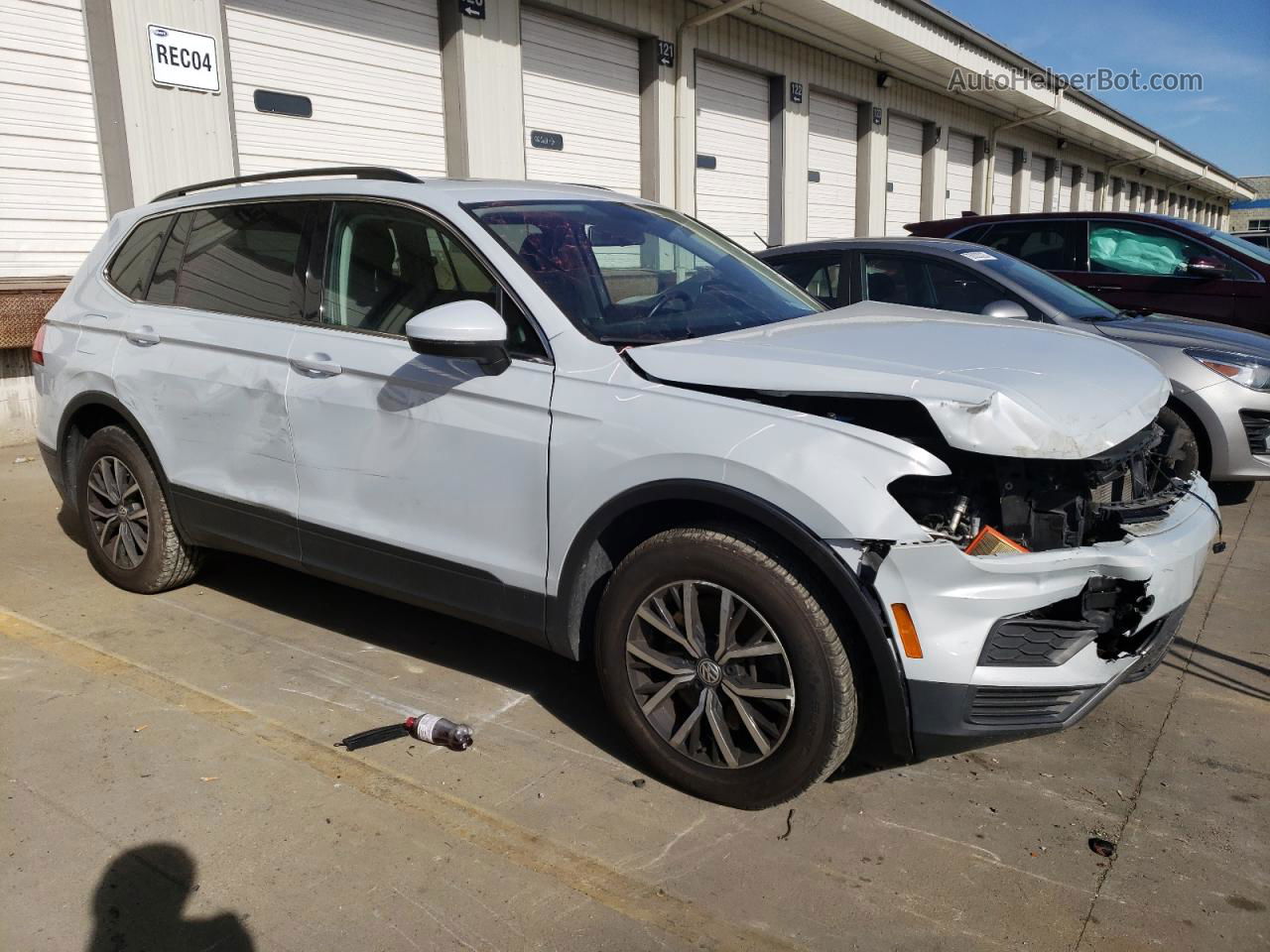 2019 Volkswagen Tiguan Se White vin: 3VV2B7AX8KM070354