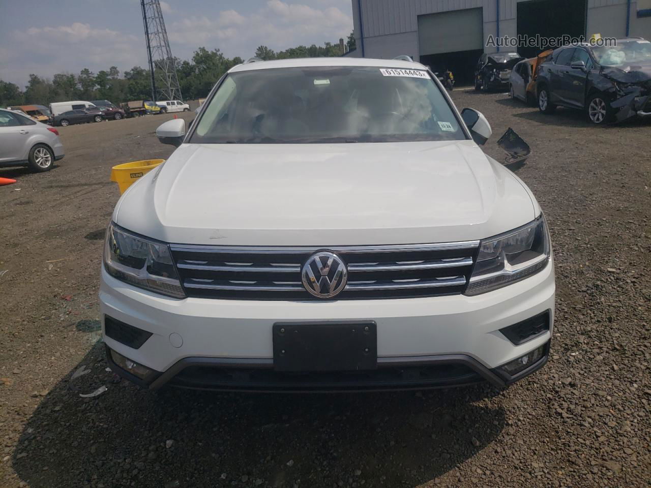 2019 Volkswagen Tiguan Se White vin: 3VV2B7AX8KM147465