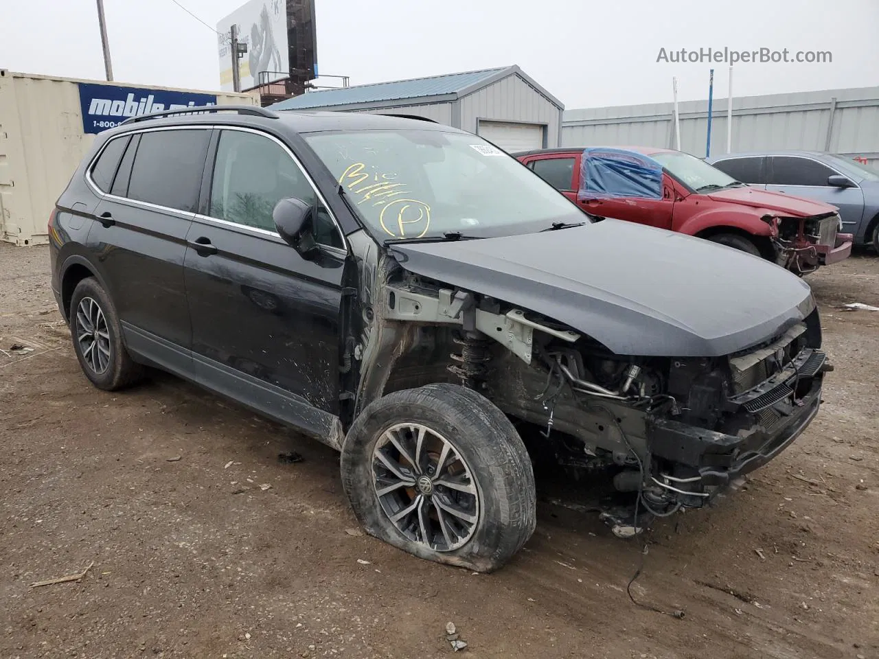 2019 Volkswagen Tiguan Se Black vin: 3VV2B7AX8KM185522